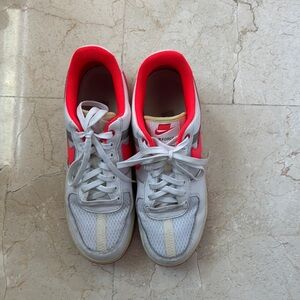 Nike Air Force 1 White and Pink Sneakers